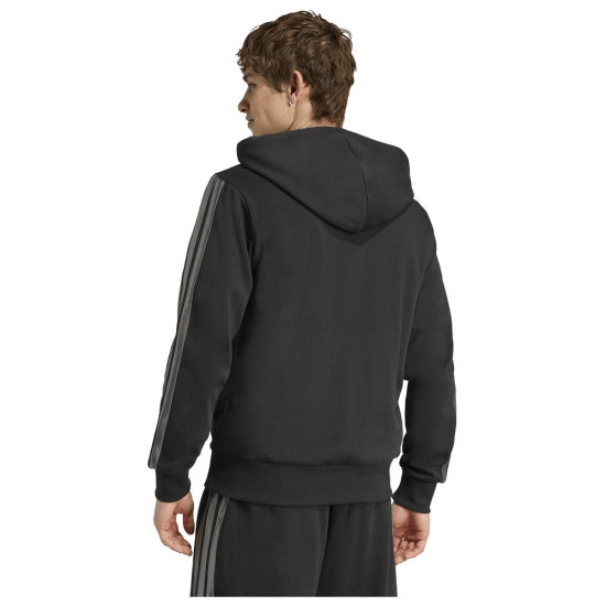 Adidas Ανδρική ζακέτα Essentials Holiday 3-Stripes Full-Zip Hoodie